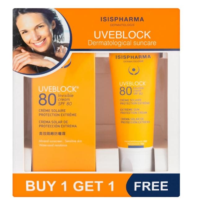 ISIS UVEBLOCK SPF80+ INVISIBLE CREAM OFFER (1+1)