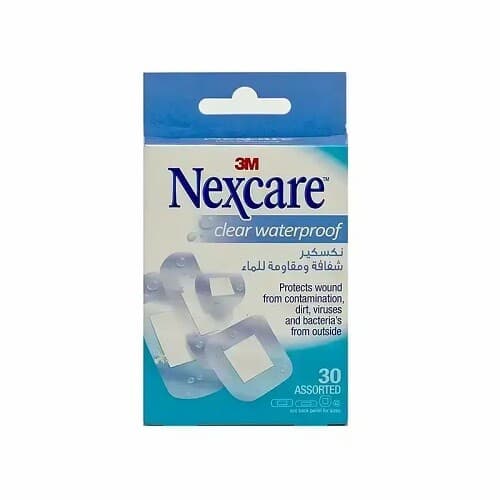 Nexcare Clear Waterproof Assorted Bandages 30 Pcs